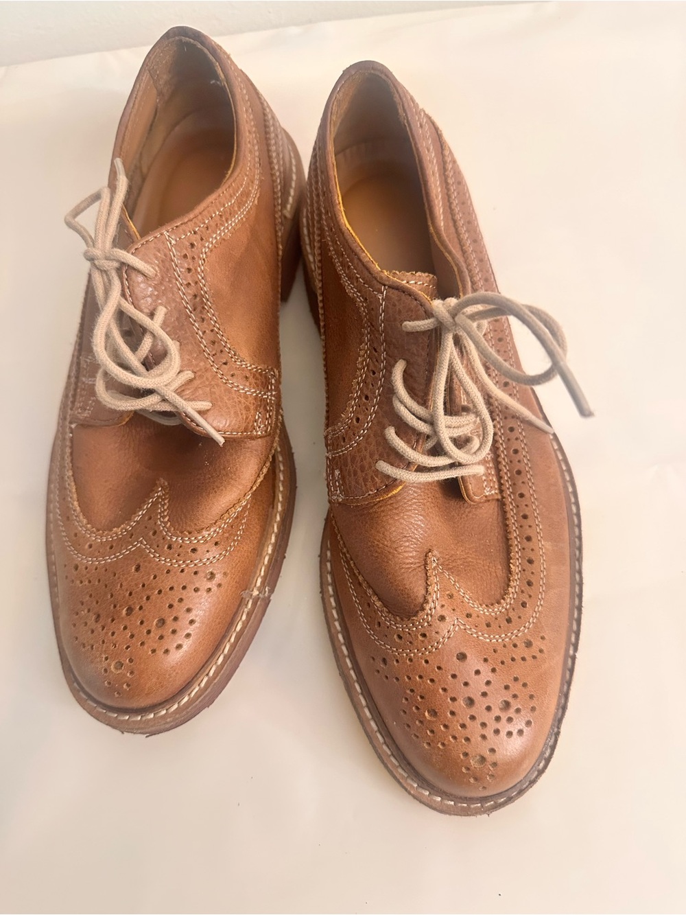 Cole Haan 7M Tan Leather Wingtip Brogues